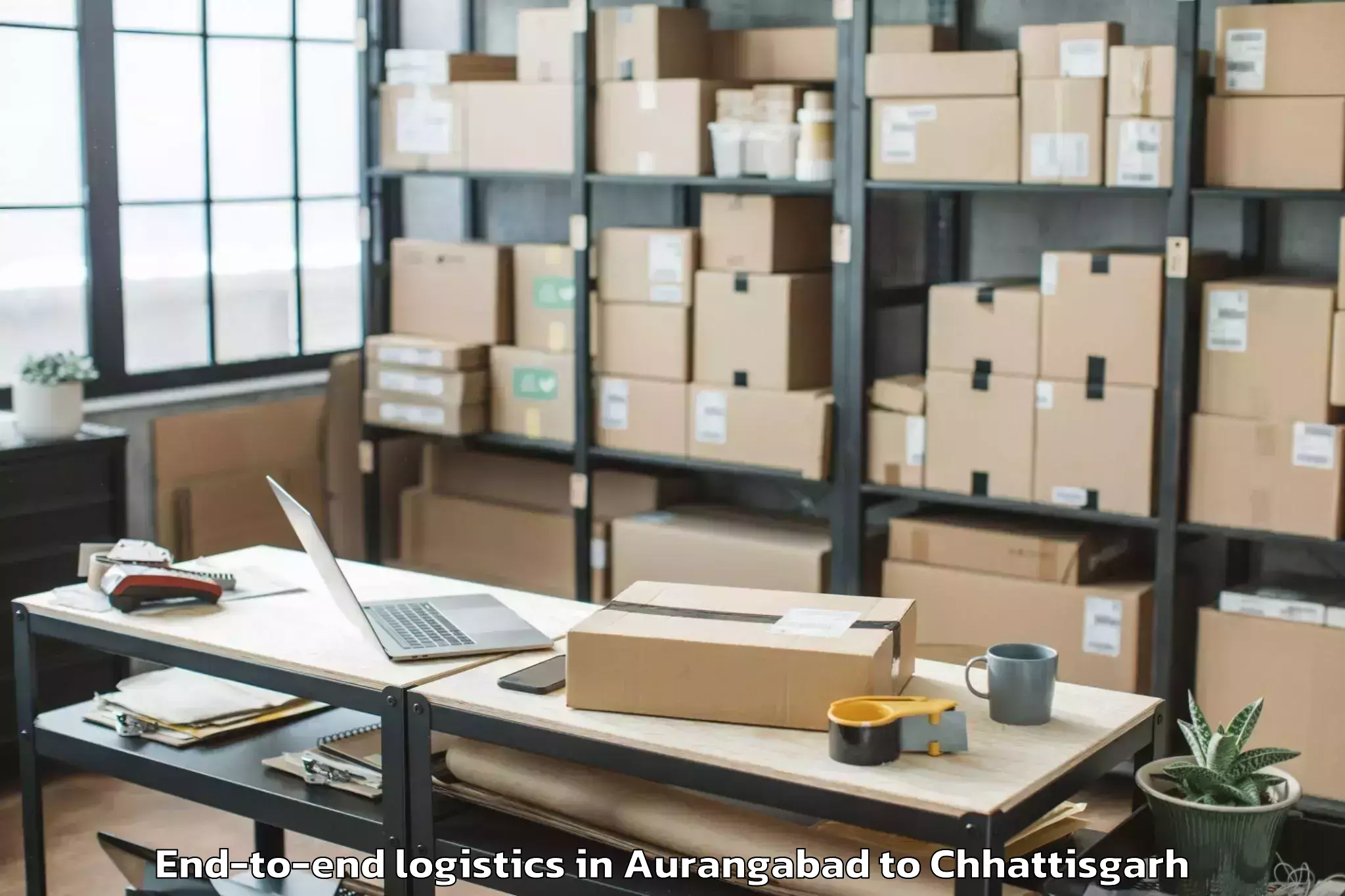 Top Aurangabad to Raigarh Chhattisgarh End To End Logistics Available